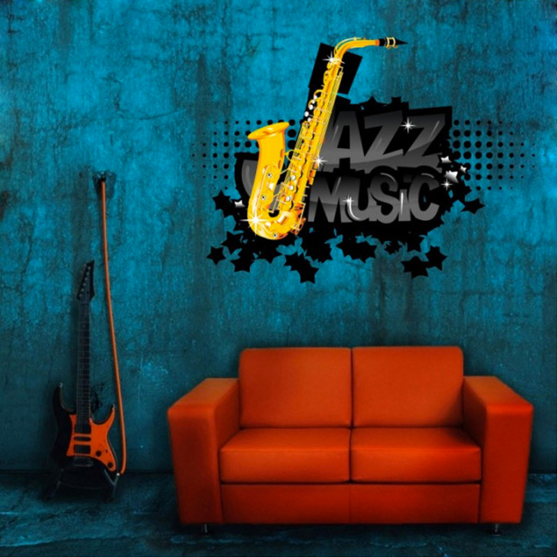 Αυτοκόλλητο τοίχου με Μουσική με jazz music